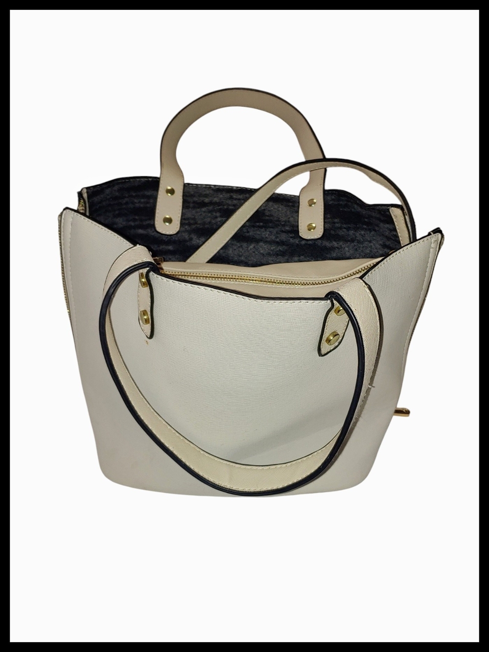 Cream Two-Piece Women's Tote & Purse Set - Picture 10 of 10